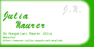 julia maurer business card